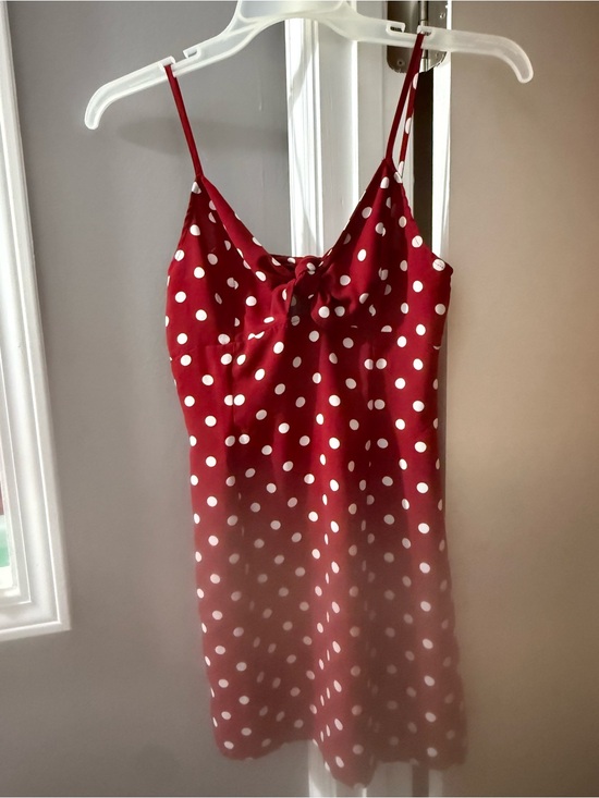 Nasty Gal Dresses & Skirts - Nasty Gal Red & White Polka Dot Slip Dress